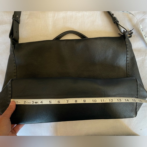 Black Leather Crossbody Bag - Picture 15 of 16